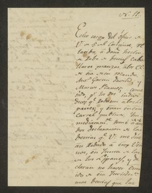 Primary view of object titled '[Letter from Juan José Martínez to the Laredo Alcalde, July 11, 1826]'.