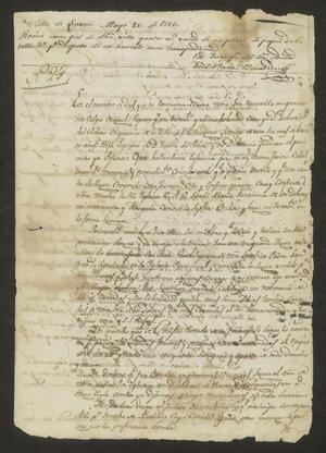 Primary view of object titled '[Last Will and Testament for Dolored del Rivero]'.
