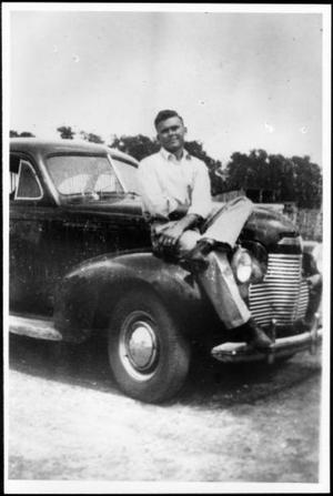 [Nelson Linke and his first car]