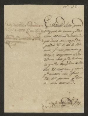 [Letter from José Lázaro Benavides to José Francisco de la Garza, August 31, 1824]
