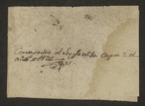 Primary view of object titled '[Note for Correspondence in 1826]'.