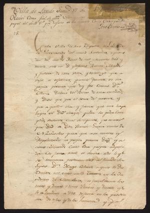 Primary view of object titled '[Announcement from Ildefonso Ramón]'.