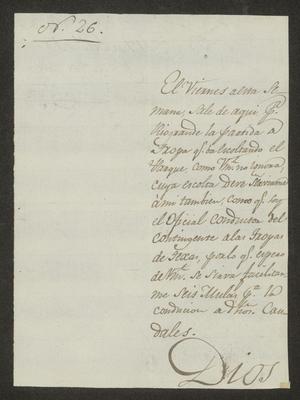 [Request from Mariano Rodríguez to the Laredo Alcalde, October 17, 1826]
