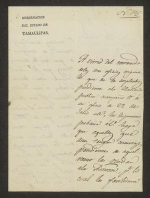 [Letter from Lucas Fernández to the Laredo Alcalde, September 28, 1826]