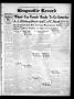 Thumbnail image of item number 1 in: 'Kingsville Record (Kingsville, Tex.), Vol. 28, No. 16, Ed. 1 Wednesday, November 29, 1933'.