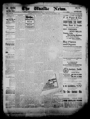 Primary view of object titled 'The Uvalde News. (Uvalde, Tex.), Vol. 13, No. 29, Ed. 1 Thursday, December 1, 1898'.