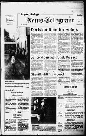 Sulphur Springs News-Telegram (Sulphur Springs, Tex.), Vol. 103, No. 79, Ed. 1 Friday, April 3, 1981