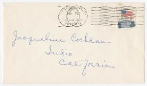 Primary view of object titled '[Envelope from Addison Hoof to Jacqueline Cochran, September 20, 1971]'.