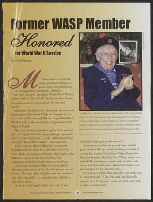 [Clipping: WASP Tex Amanda Brown Meachem Honored for World War II Service]