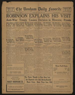 The Bonham Daily Favorite (Bonham, Tex.), Vol. 36, No. 52, Ed. 1 Monday, September 3, 1928