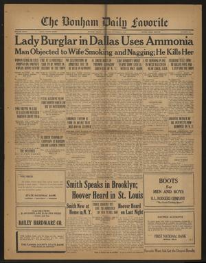 The Bonham Daily Favorite (Bonham, Tex.), Vol. 36, No. 105, Ed. 1 Saturday, November 3, 1928