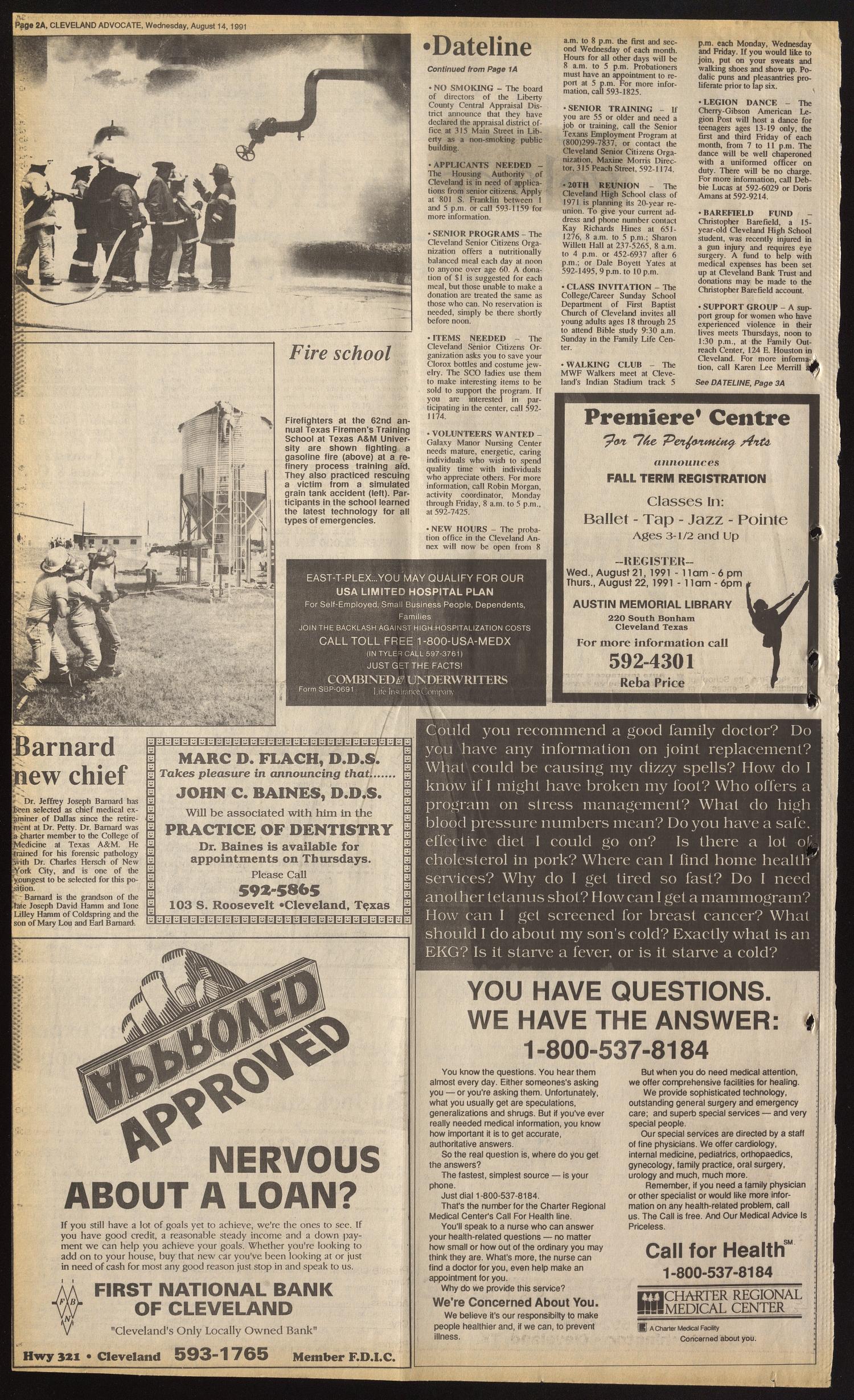 Cleveland Advocate (Cleveland, Tex.), Vol. 74, No. 33, Ed. 1 Wednesday, August 14, 1991
                                                
                                                    [Sequence #]: 2 of 32
                                                