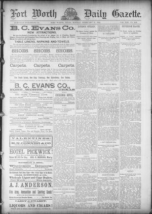 Fort Worth Daily Gazette. (Fort Worth, Tex.), Vol. 13, No. 223, Ed. 1, Monday, February 11, 1889