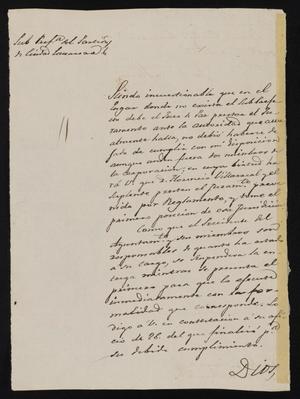 [Letter from José Antonio Flores to the Laredo Alcalde, October 5, 1837]