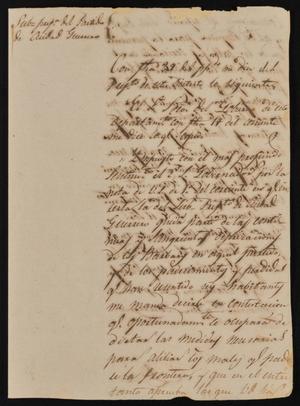 [Letter from Indro García to the Laredo Alcalde, April 2, 1844]