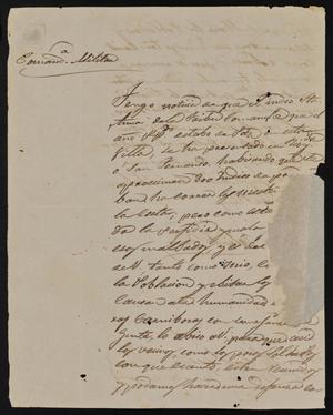 [Letter from the Comandante Militar to the Laredo Alcalde, February 7, 1844]