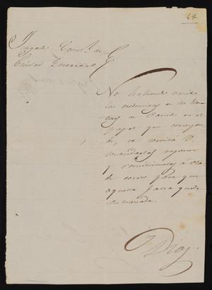 [Letter from Rafael Uribe to the Laredo Alcalde, May 20, 1835]