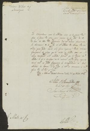 [Letter from the Governor to the Laredo Alcalde, March 29, 1832]