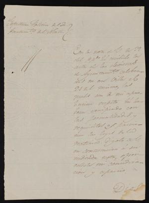 [Letter from Francisco Lojero to the Laredo Alcalde, January 5, 1835]