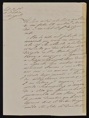 [Letter from Miguel Arcuniza to the Laredo Alcalde, December 4, 1844]