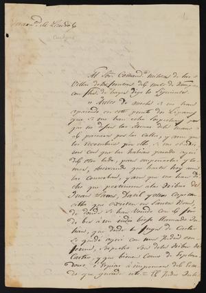 [Letter from the Comandante Militar to the Laredo Justice of the Peace, June 11, 1838]