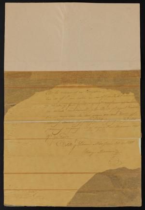 Primary view of object titled '[Partial Letter from Policarzo Martinez to the Justice of the Peace in Laredo, June 24, 1841]'.