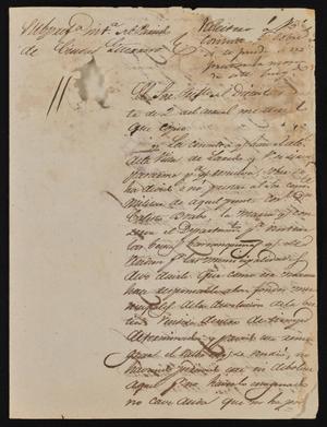 [Letter from Policarzo Martinez to the Laredo Alcalde, June 4, 1844]