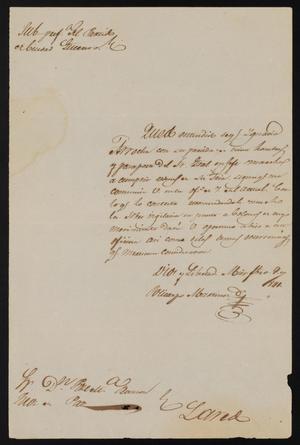 [Letter from Policarzo Martinez to Justice of the Peace Ramón, February 7, 1841]