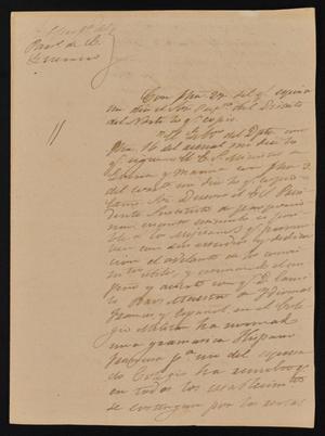 [Letter from Rafael Uribe to the Laredo Ayuntamiento, January 31, 1843]