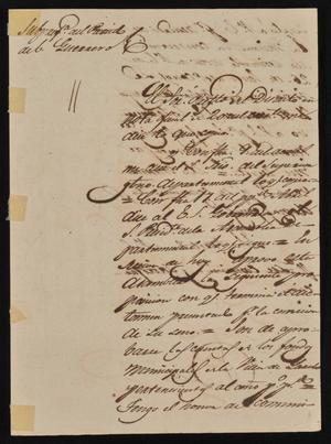 [Letter from Policarzo Martinez to the Laredo Ayuntamiento, May 23, 1844]