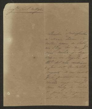 [Letter from Francisco Buntillo to the Laredo Alcalde, February 24, 1834]
