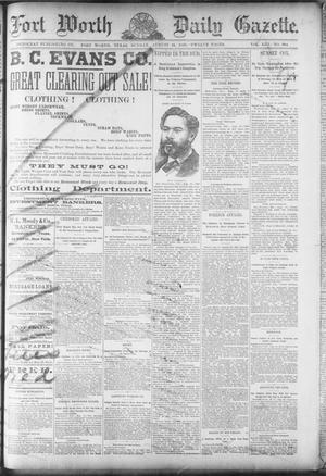 Fort Worth Daily Gazette. (Fort Worth, Tex.), Vol. 13, No. 304, Ed. 1, Sunday, August 11, 1889