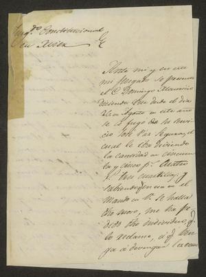 Primary view of object titled '[Letter from José Hinojosa to the Laredo Alcalde, December 17, 1833]'.