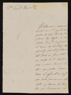 [Letter from Juan Manuel Maldonado to the Laredo Alcalde, September 2, 1835]