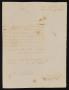 Thumbnail image of item number 2 in: '[Letter from José Antonio Flores to the Laredo Justice of the Peace, December 16, 1837]'.