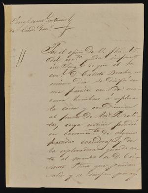 [Letter from Yanuario Gutierrez to the Laredo Alcalde, January 25, 1844]