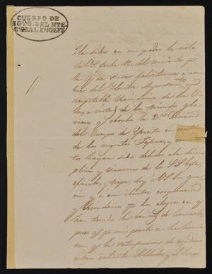 [Letter from General Adrián Woll to the Laredo Ayuntamiento, October 31, 1842]