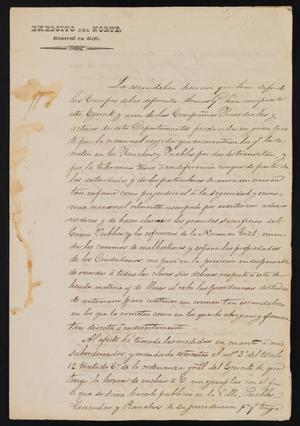 Primary view of object titled '[Letter from Vicente Filisola to the Laredo Ayuntamiento, May 26, 1837]'.