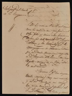 [Letter from Policarzo Martinez to the Laredo Alcalde, March 21, 1842]