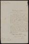 Thumbnail image of item number 1 in: '[Letter from Policarzo Martinez to the Laredo Justice of the Peace, March 11, 1841]'.