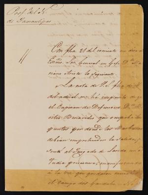 [Letter from Jesus Cárdenas to the Laredo Alcalde, February 24, 1842]