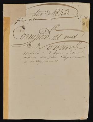 Primary view of object titled '[Letter from Rafael Hinojosa to the Laredo Alcalde, November 6, 1843]'.