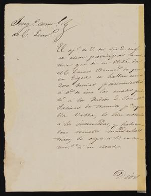 Primary view of [Letter from Santiago Vela to the Laredo Alcalde, January 8, 1837]