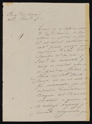 Primary view of object titled '[Letter from José María Flores to the Laredo Alcalde, July 27, 1837]'.