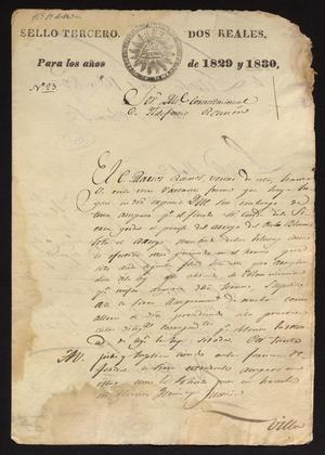 [Letter from Marcos Ramos to Ildefonso Ramón, April 10, 1830]