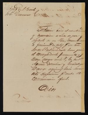 [Letter from Policarzo Martinez to the Laredo Justice of the Peace, December 22, 1841]