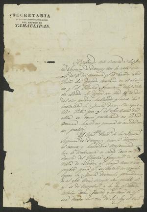 Primary view of object titled '[Letter from Juan Carraño to the Laredo Alcalde, January 15, 1833]'.