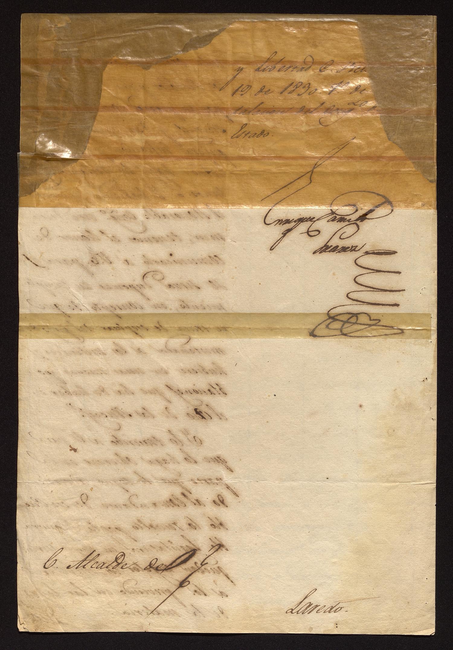 [Letter from Enrique Camilo Suarez to the Laredo Alcalde]
                                                
                                                    [Sequence #]: 4 of 4
                                                