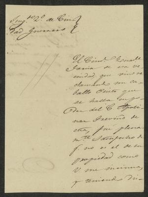 [Letter from Jesús Benavides to the Laredo Alcalde, May 11, 1832]