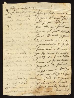 Primary view of object titled '[Letter from José Santiago de Hinojosa to the Laredo Alcalde, November 23, 1831]'.